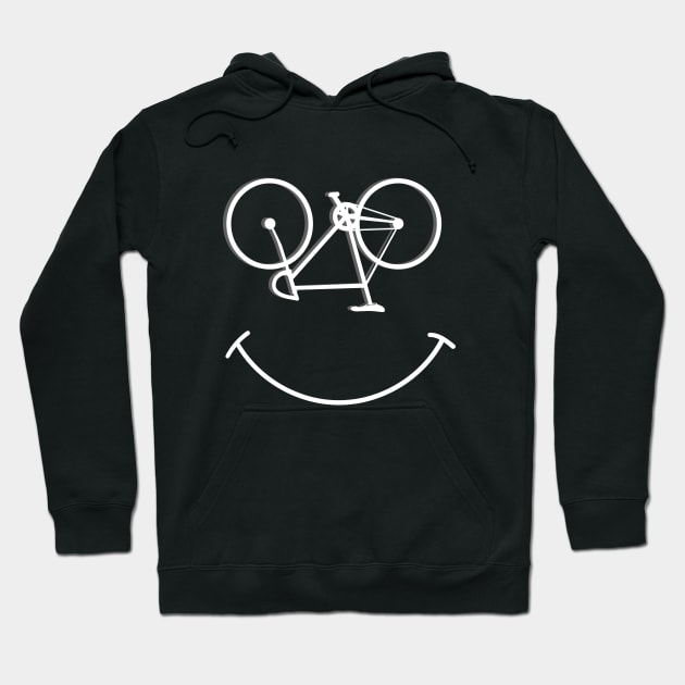 Cyclist - Smiley Bike Face Hoodie by Kudostees